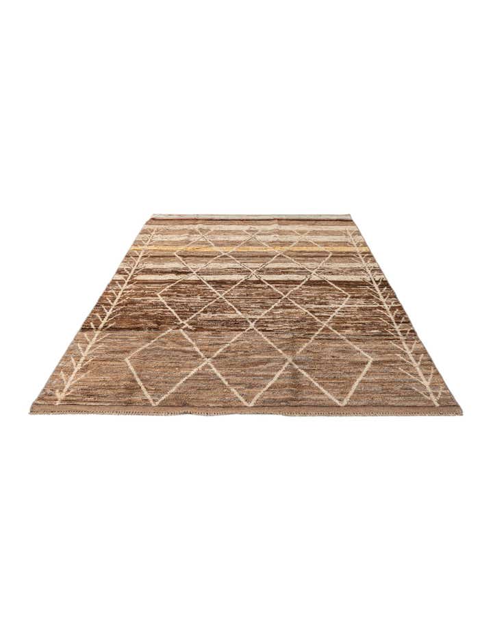6' 5 x 9' 10 Hand Knotted Moroccan Wool Rug