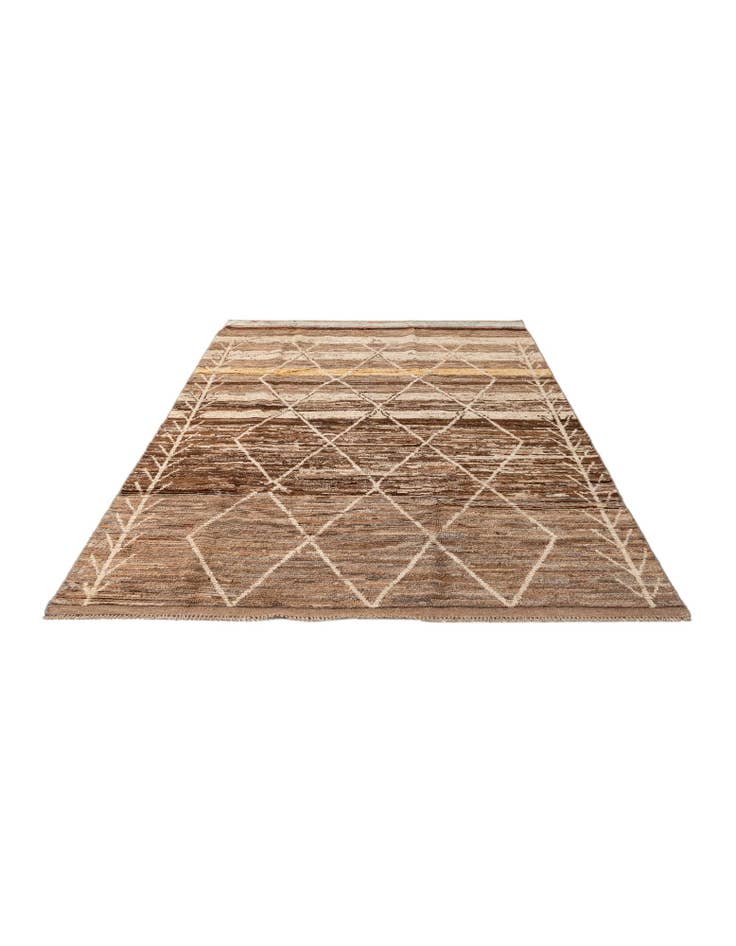 Detail image of 6' 5 x 9' 10 Hand Knotted Moroccan Wool Rug