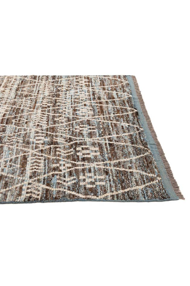Detail image of 6' 4 x 9' 6 Hand Knotted Moroccan Wool Rug