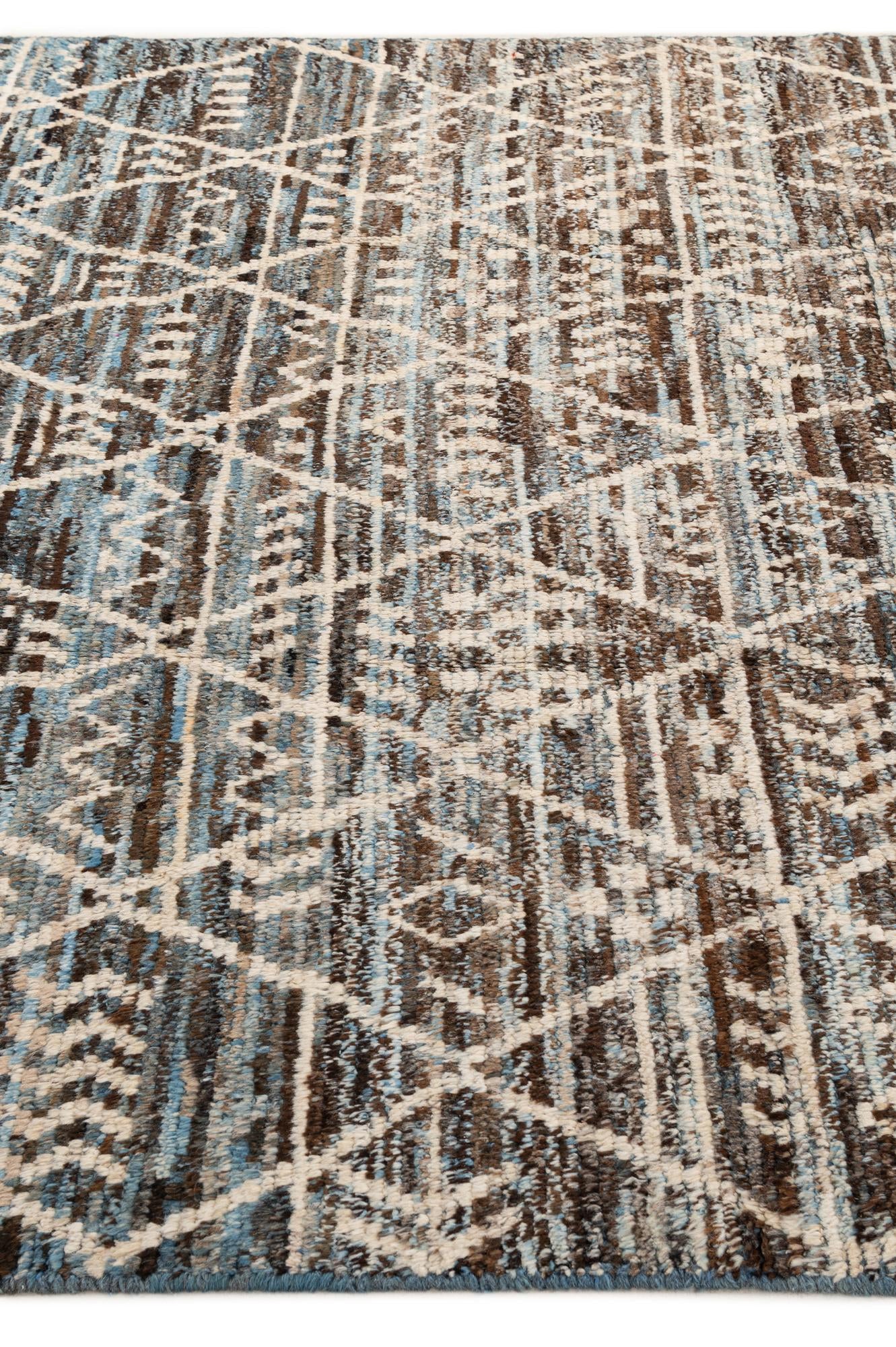 6' 4 x 9' 6 Hand Knotted Moroccan Wool Rug
