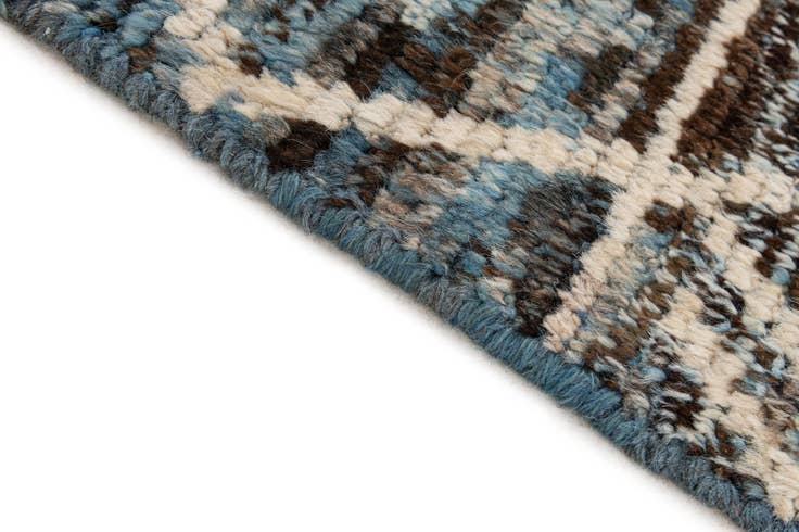 Detail image of 6' 4 x 9' 6 Hand Knotted Moroccan Wool Rug