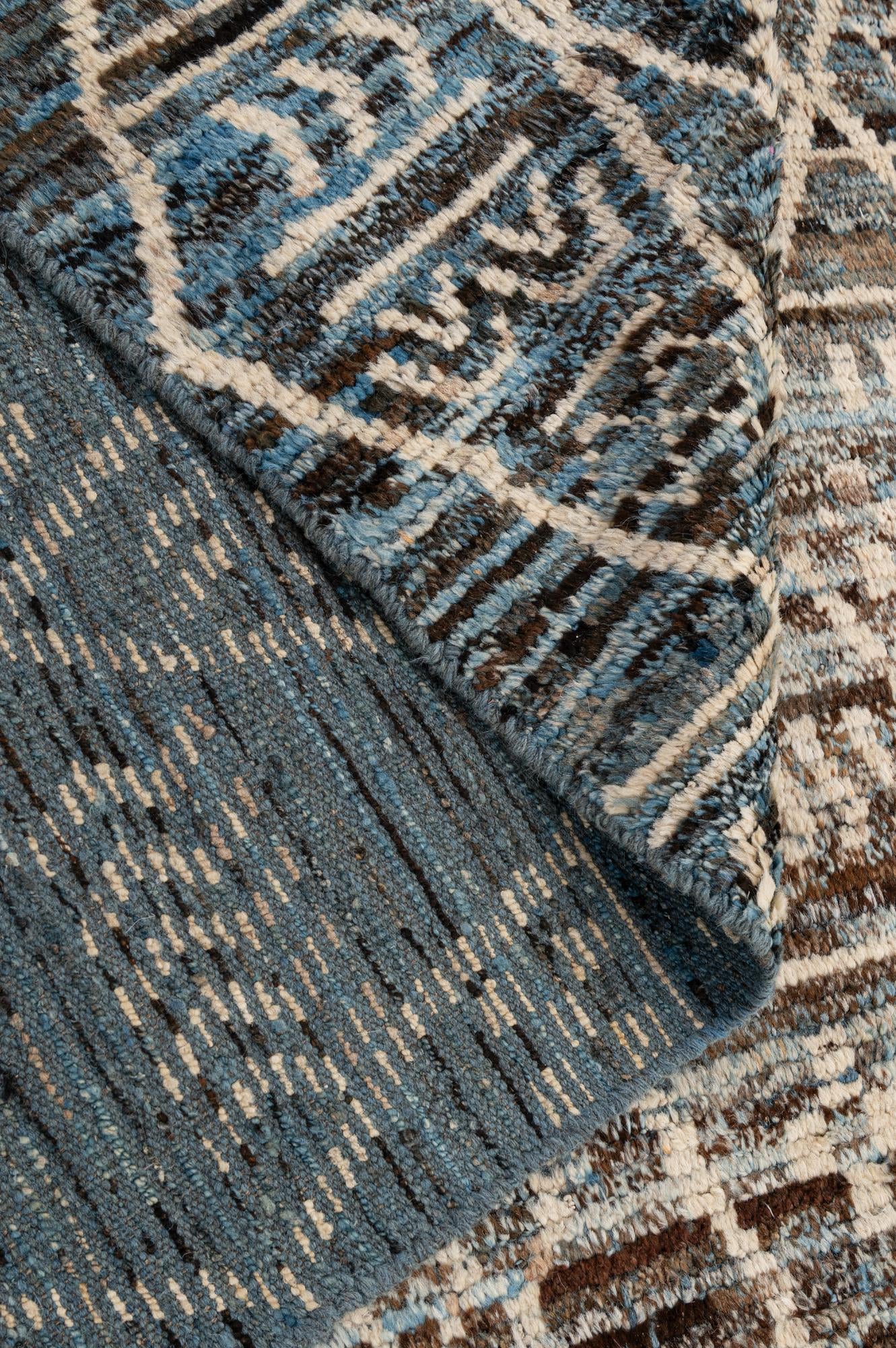 6' 4 x 9' 6 Hand Knotted Moroccan Wool Rug