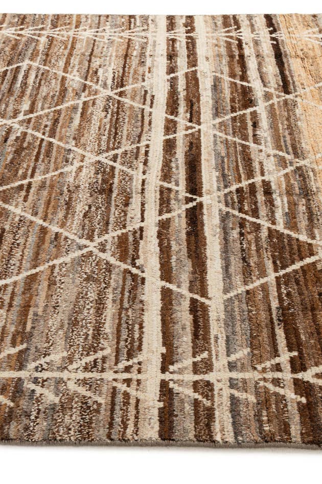 Detail image of 6' 5 x 9' 9 Hand Knotted Moroccan Wool Rug