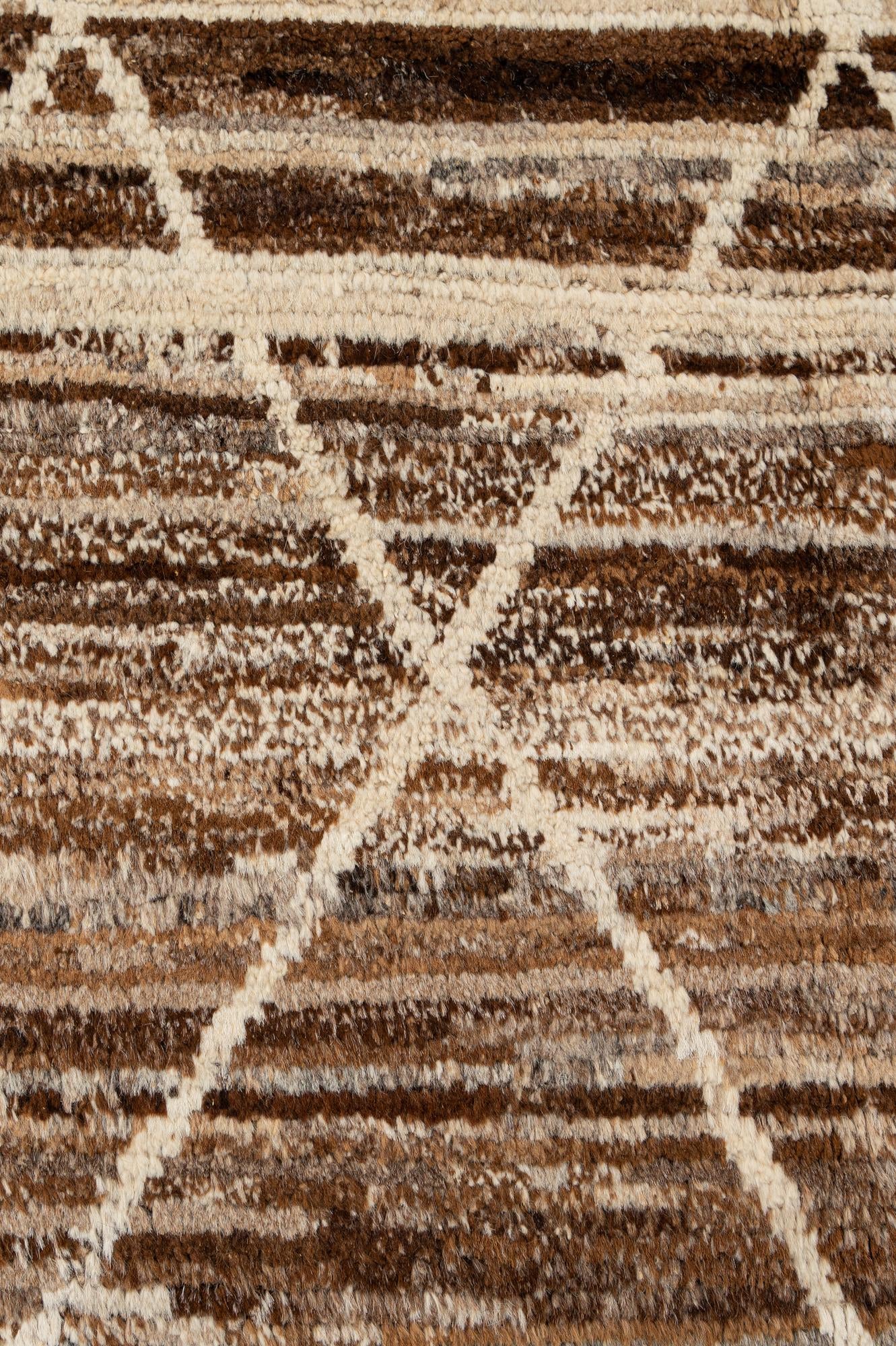 6' 5 x 9' 9 Hand Knotted Moroccan Wool Rug
