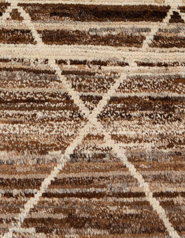 Detail image of 6' 5 x 9' 9  Hand Knotted Moroccan Wool Rug