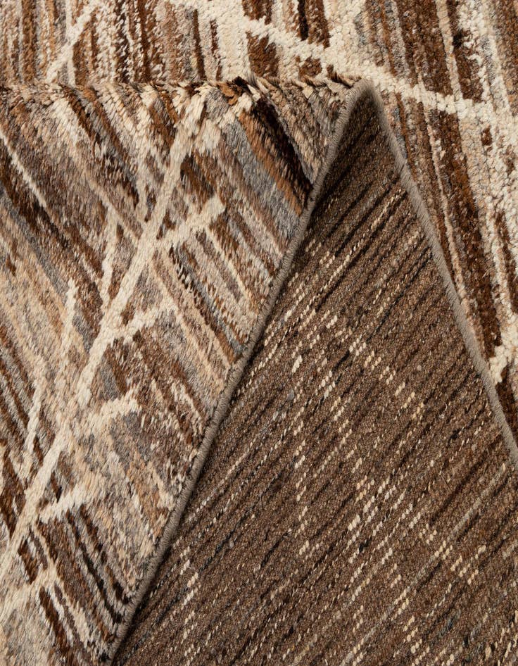 Detail image of 6' 5 x 9' 9  Hand Knotted Moroccan Wool Rug