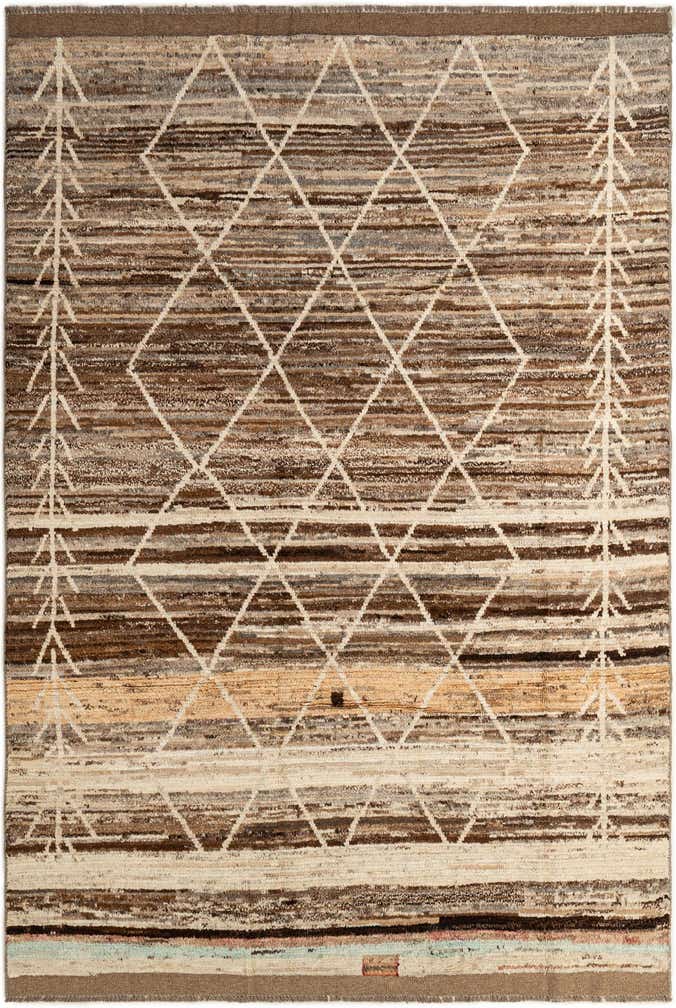 6' 5 x 9' 9 Hand Knotted Moroccan Wool Rug