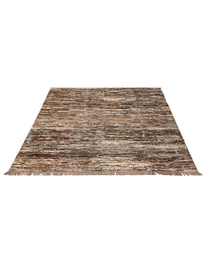 6' 9 x 8' 11 Hand Knotted Moroccan Wool Rug