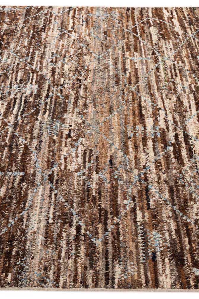 6' 9 x 8' 11 Hand Knotted Moroccan Wool Rug