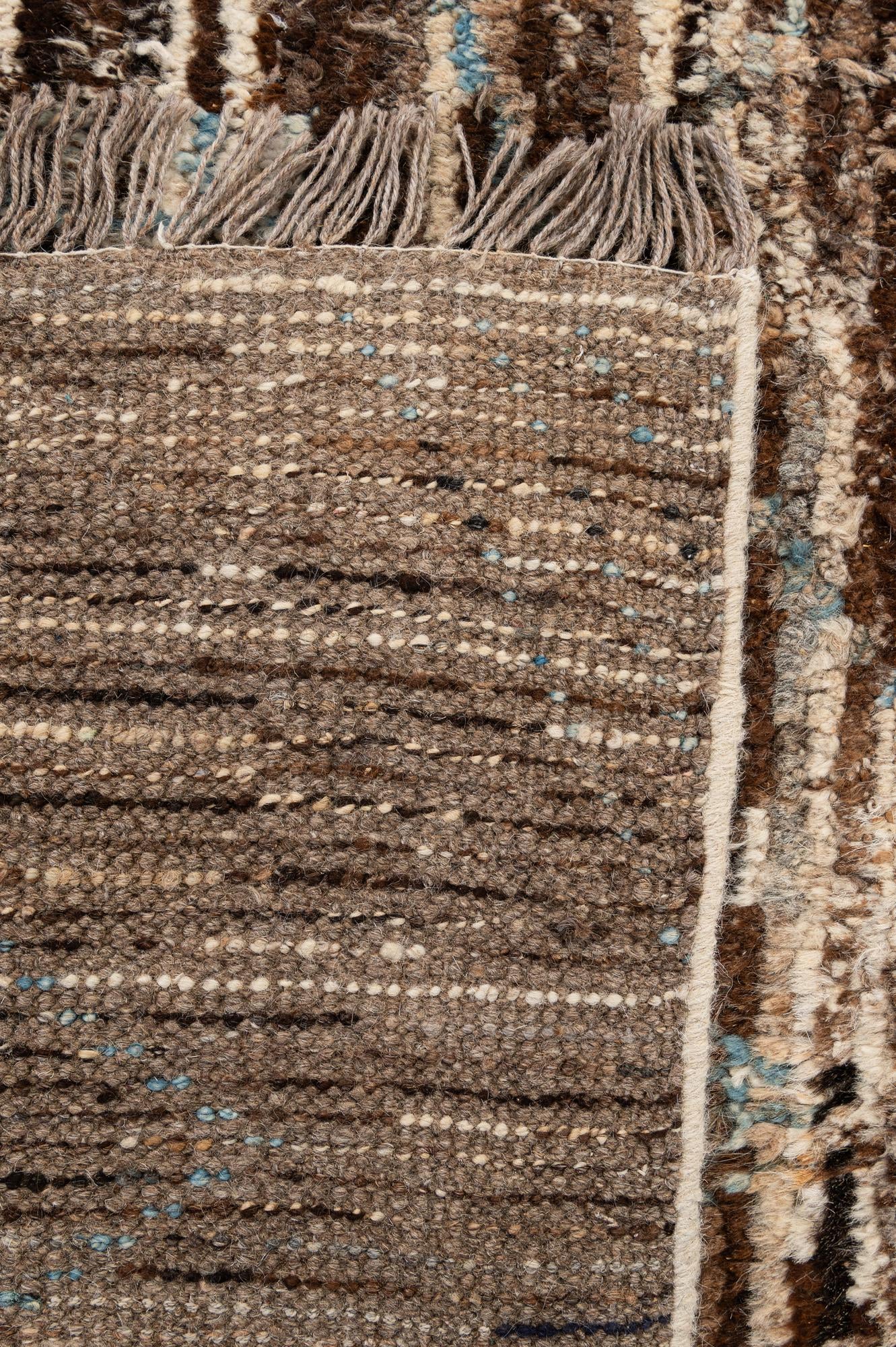 6' 9 x 8' 11 Hand Knotted Moroccan Wool Rug