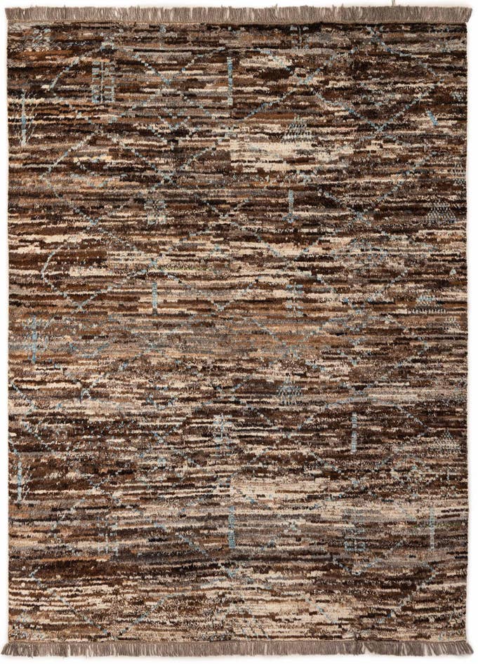 Detail image of 6' 9 x 8' 11 Hand Knotted Moroccan Wool Rug