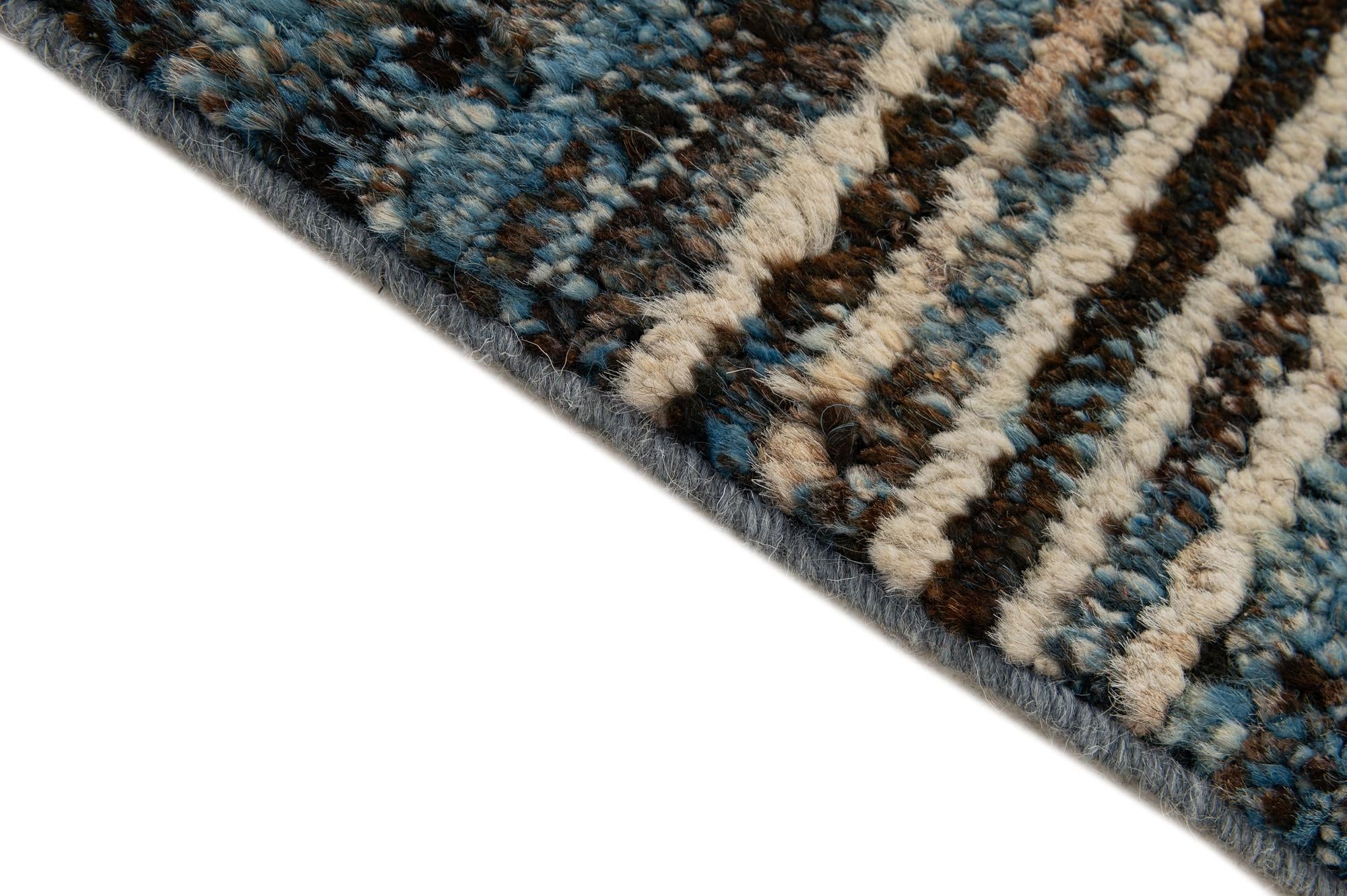 6' 7 x 9' 4 Hand Knotted Moroccan Wool Rug