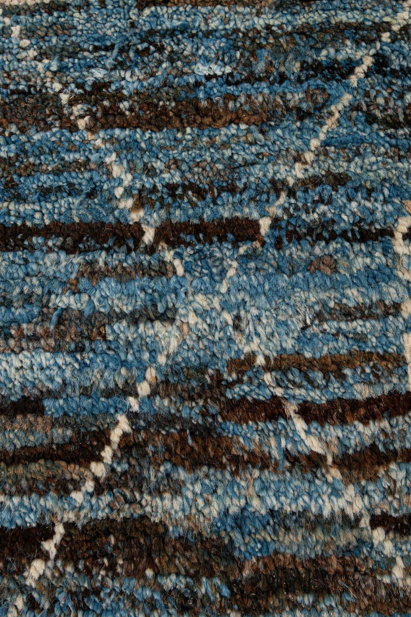 6' 7 x 9' 4 Hand Knotted Moroccan Wool Rug
