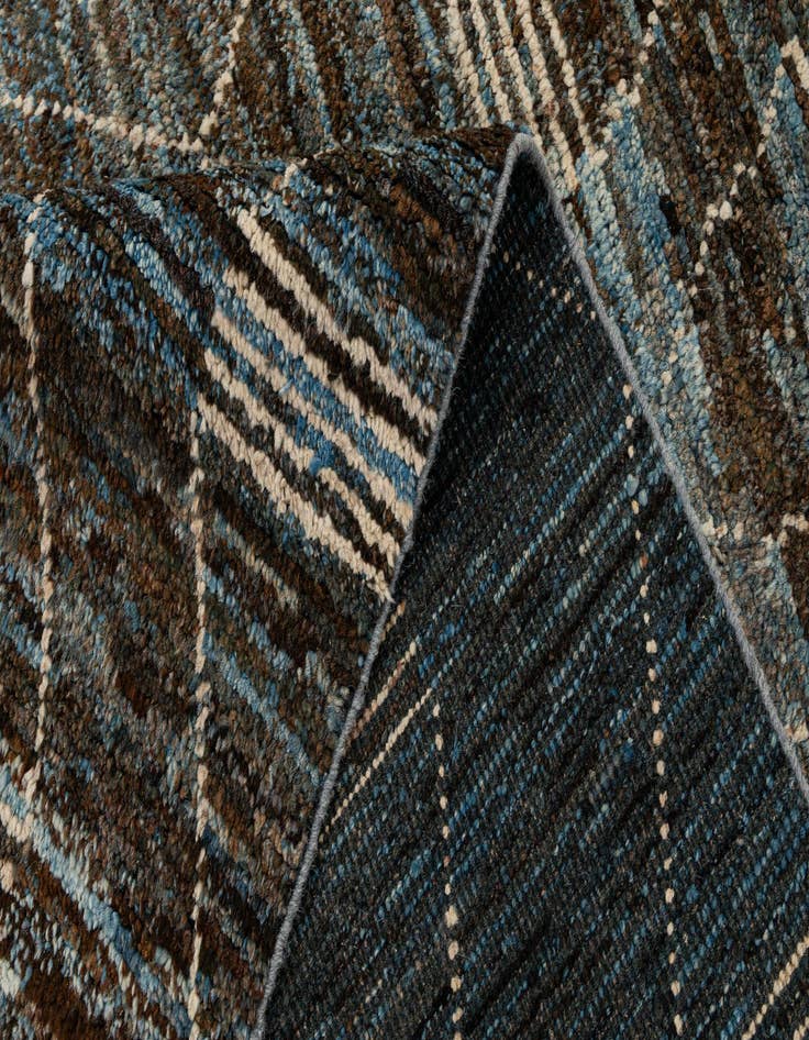 Detail image of 6' 7 x 9' 4  Hand Knotted Moroccan Wool Rug