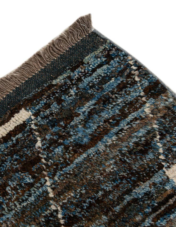 Detail image of 6' 7 x 9' 4  Hand Knotted Moroccan Wool Rug