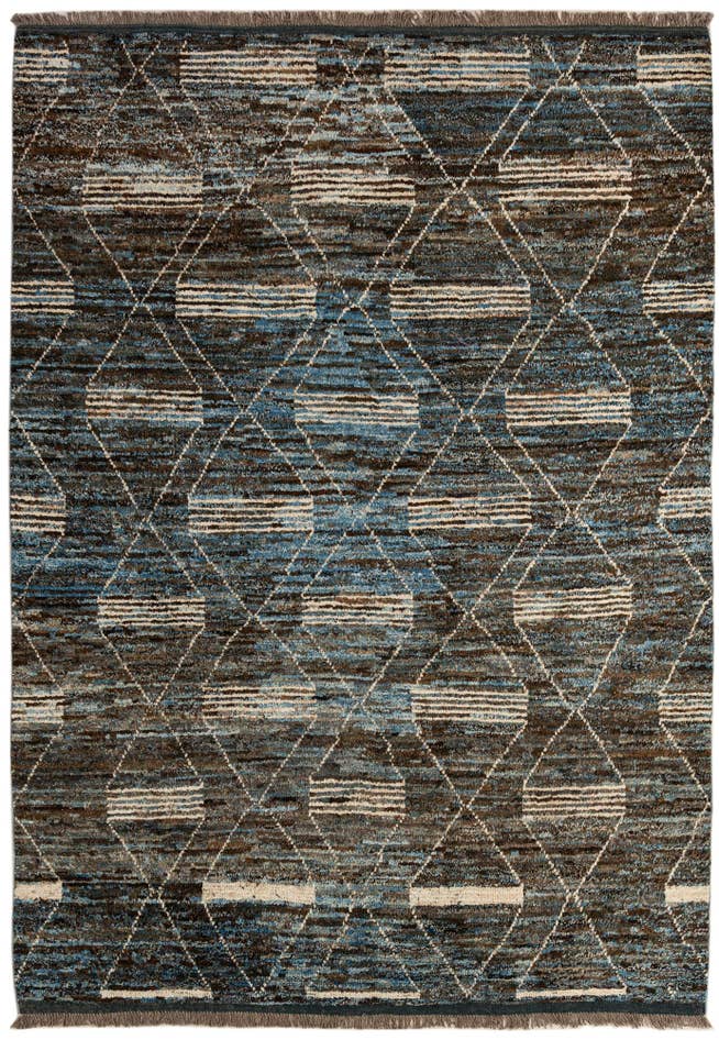 Detail image of 6' 7 x 9' 4 Hand Knotted Moroccan Wool Rug