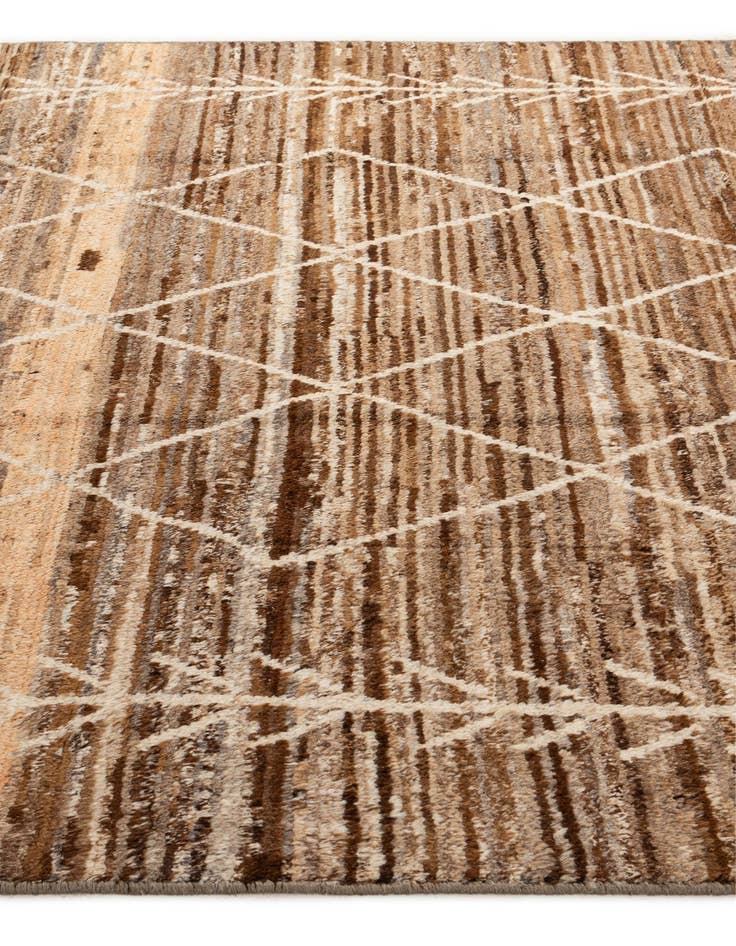 Detail image of 6' 7 x 9' 4  Hand Knotted Moroccan Wool Rug