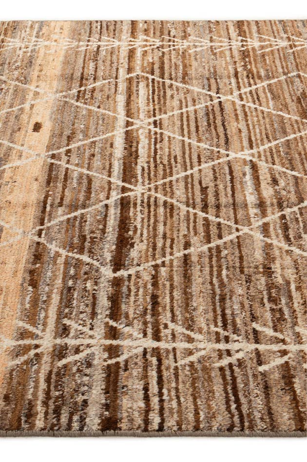 Detail image of 6' 7 x 9' 4 Hand Knotted Moroccan Wool Rug