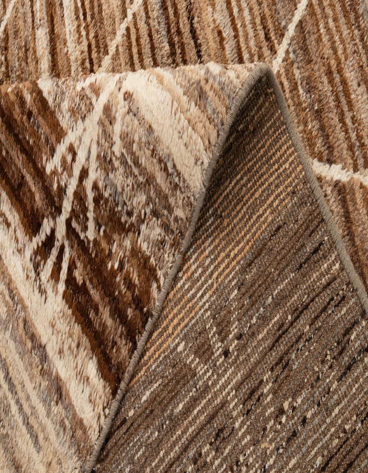 Detail image of 6' 7 x 9' 4  Hand Knotted Moroccan Wool Rug