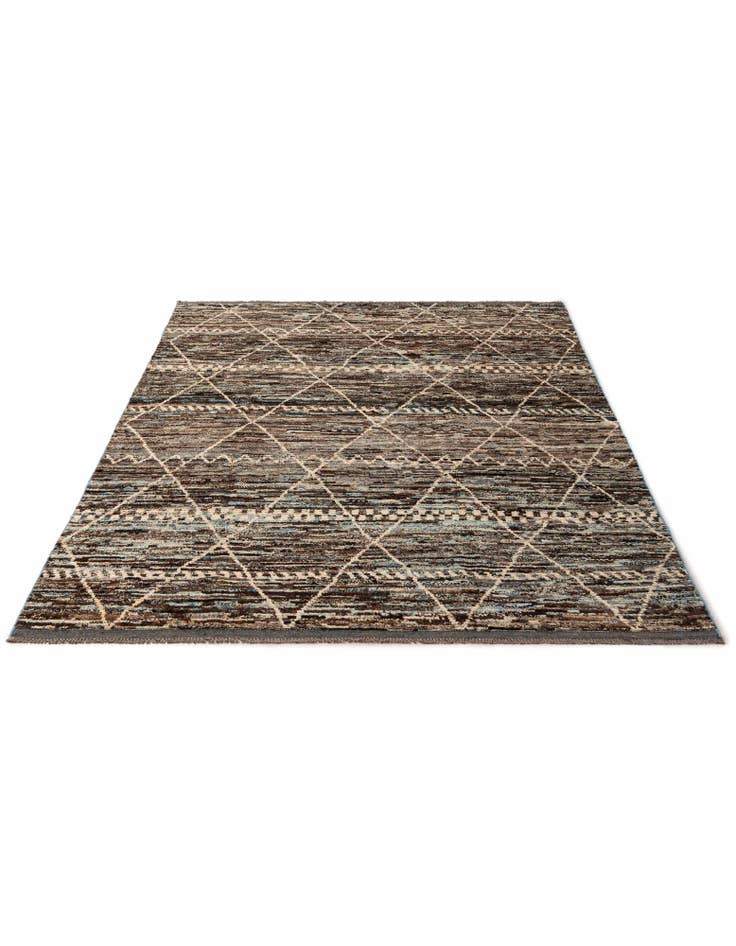 Detail image of 6' 8 x 9' 11 Hand Knotted Moroccan Wool Rug