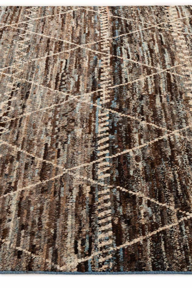 Detail image of 6' 8 x 9' 11 Hand Knotted Moroccan Wool Rug