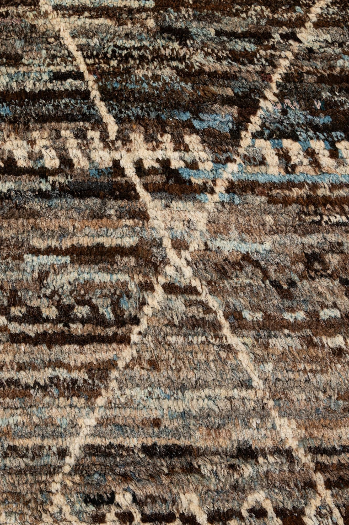 6' 8 x 9' 11 Hand Knotted Moroccan Wool Rug