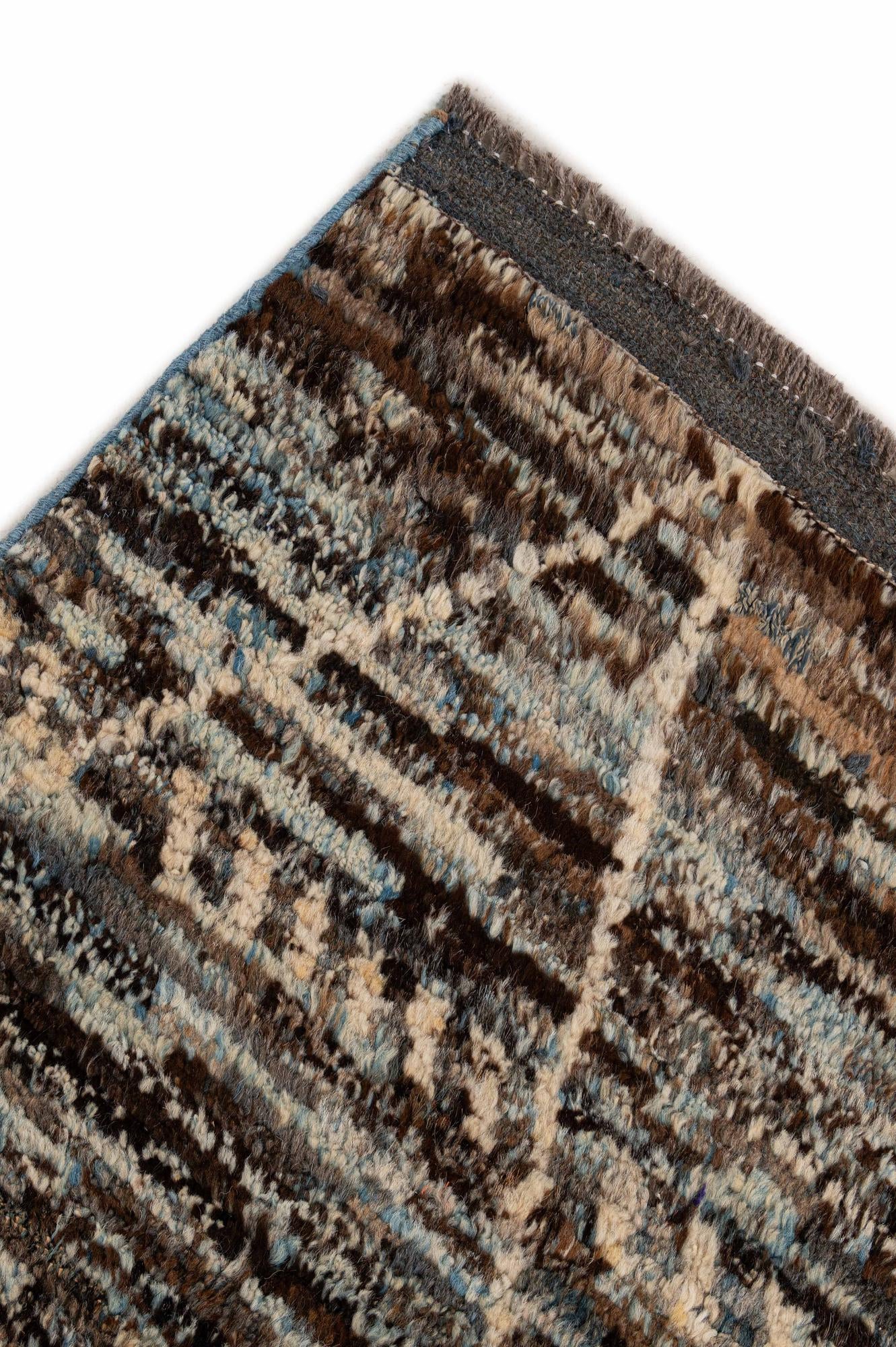 6' 8 x 9' 11 Hand Knotted Moroccan Wool Rug
