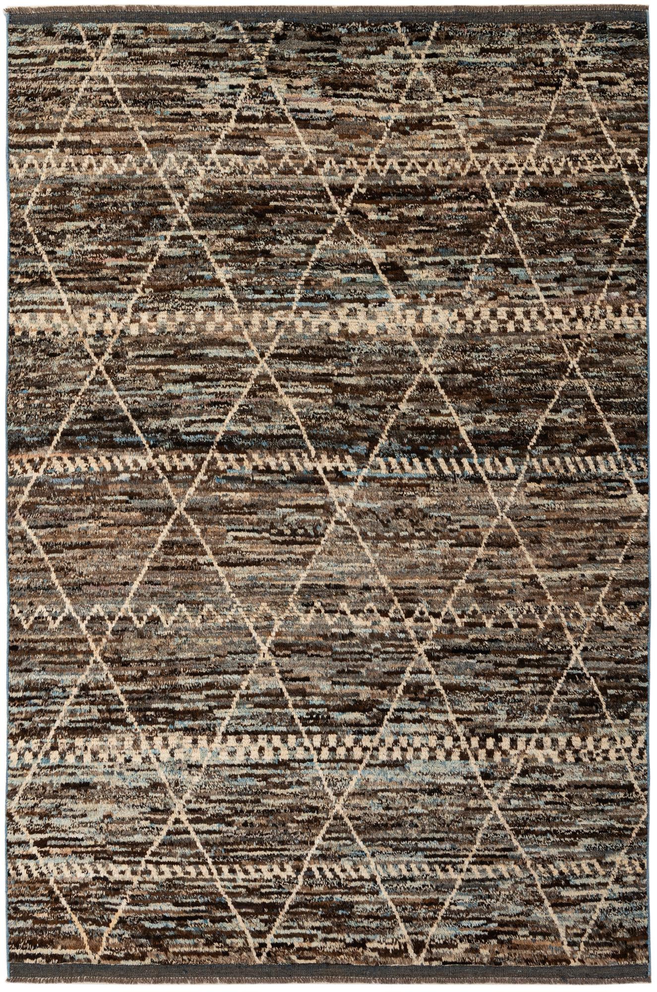 6' 8 x 9' 11 Hand Knotted Moroccan Wool Rug