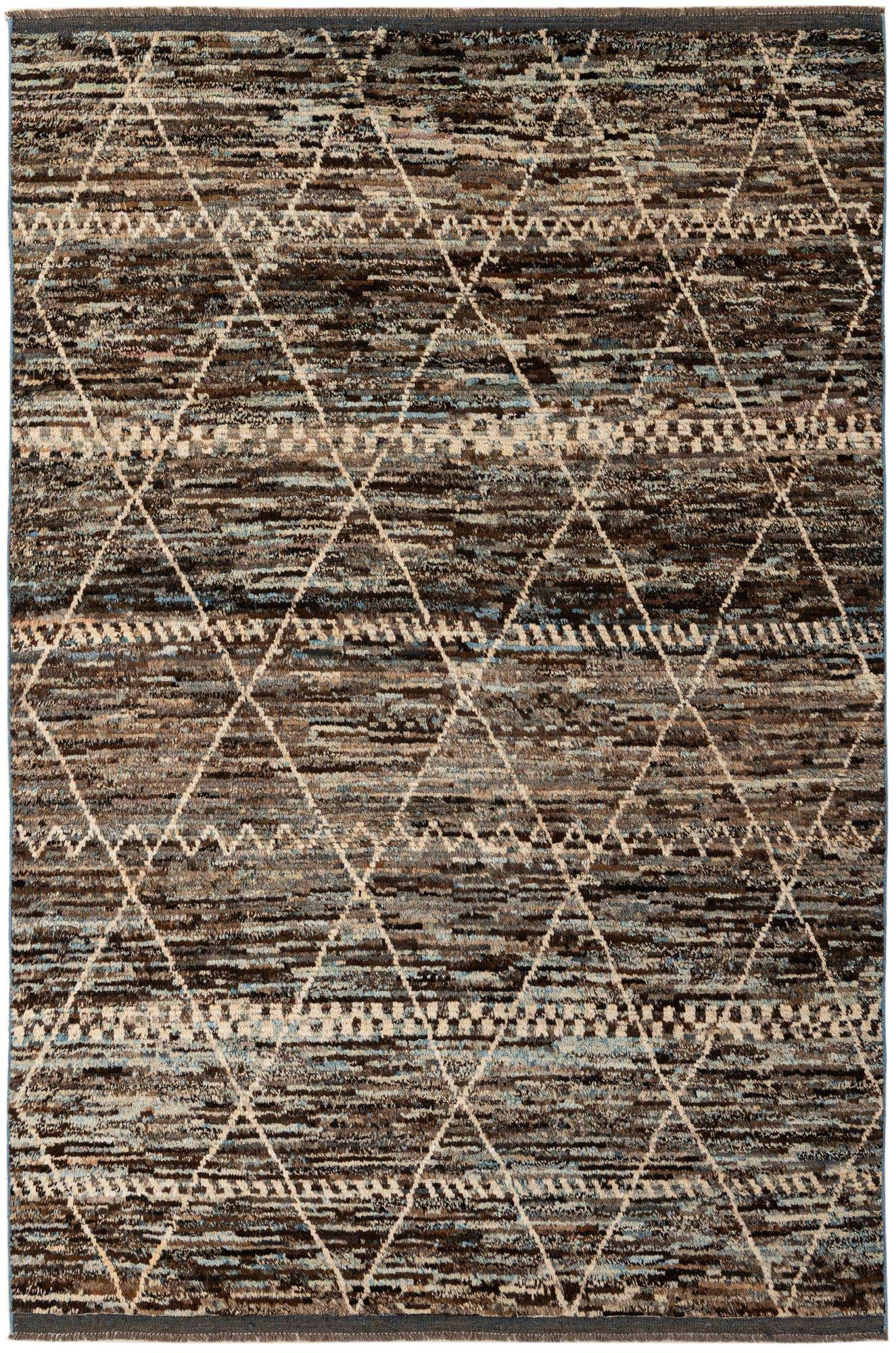 6' 8 x 9' 11 Hand Knotted Moroccan Wool Rug