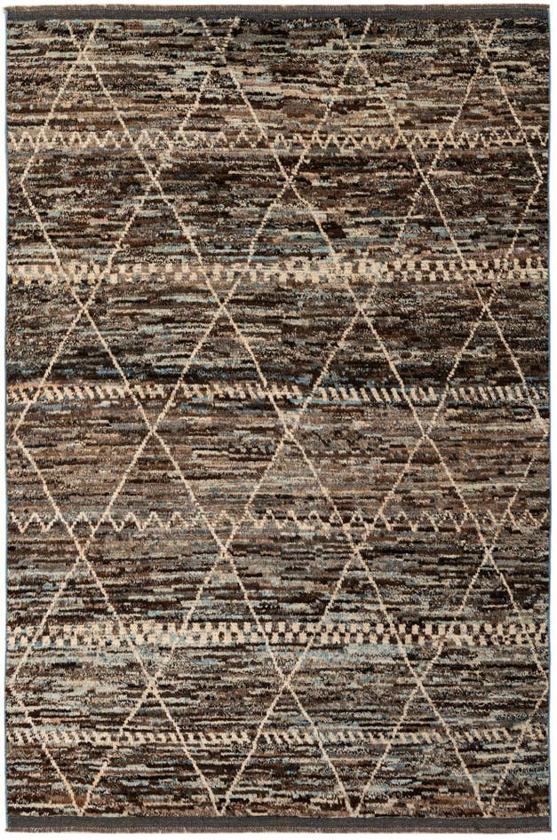 Detail image of 6' 8 x 9' 11 Hand Knotted Moroccan Wool Rug