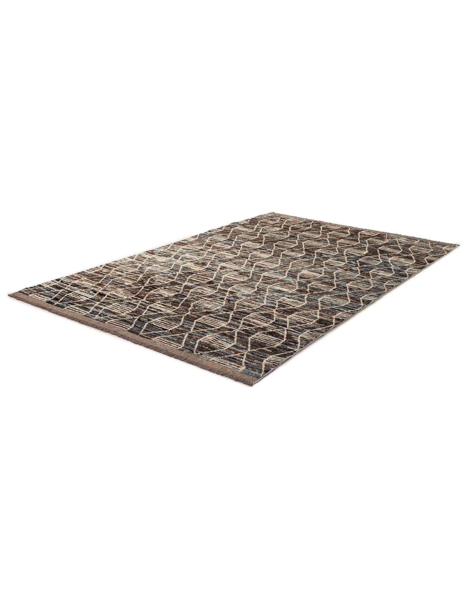 6' 9 x 9' 11 Hand Knotted Moroccan Wool Rug