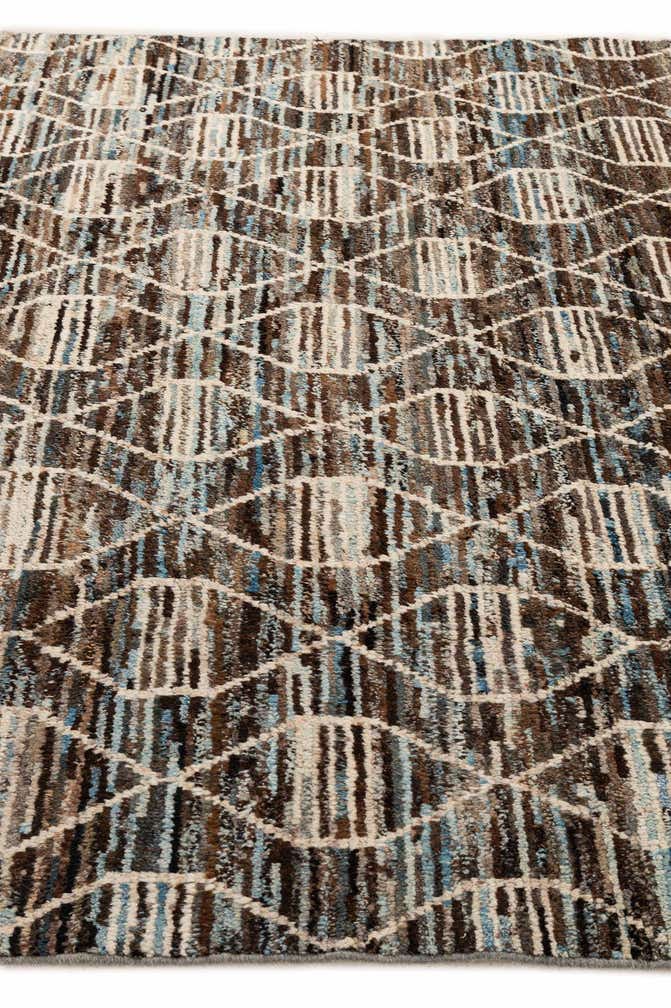 6' 9 x 9' 11 Hand Knotted Moroccan Wool Rug