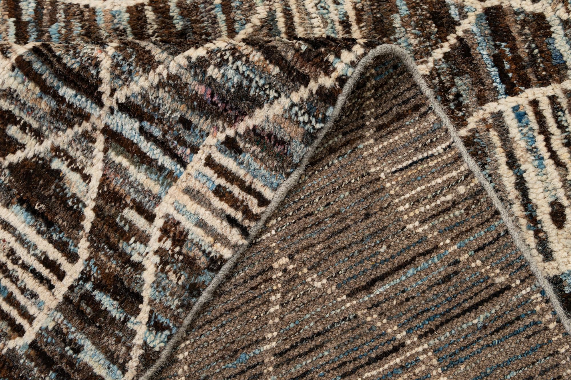6' 9 x 9' 11 Hand Knotted Moroccan Wool Rug