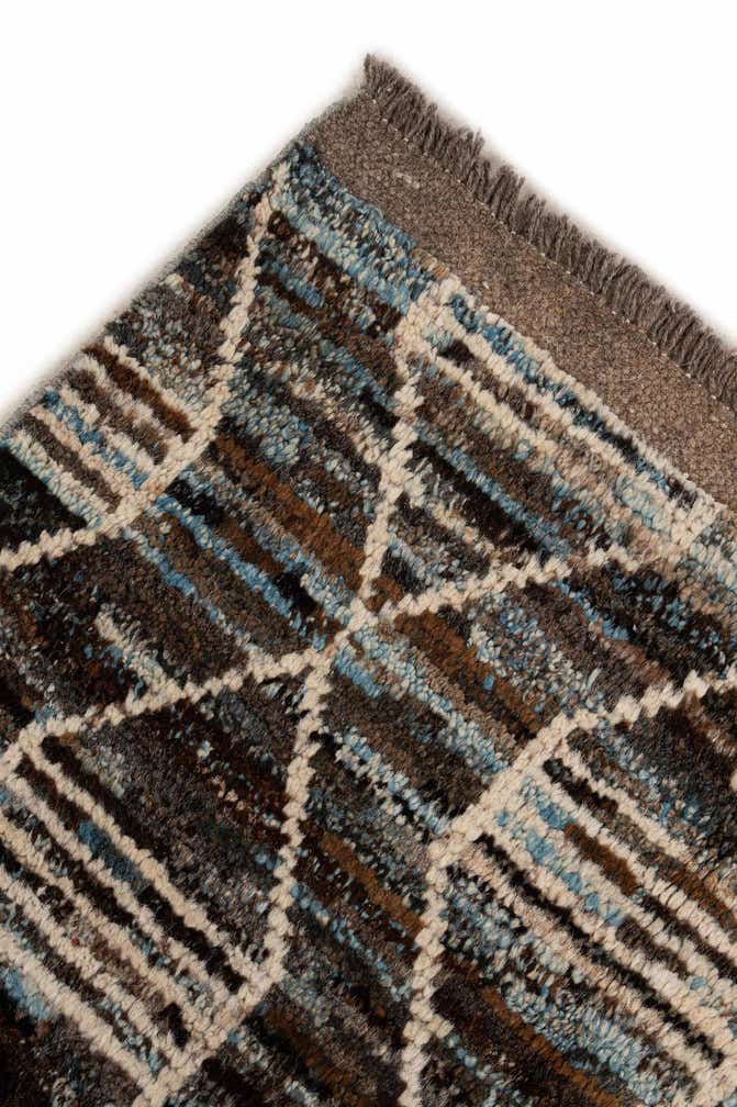 6' 9 x 9' 11 Hand Knotted Moroccan Wool Rug