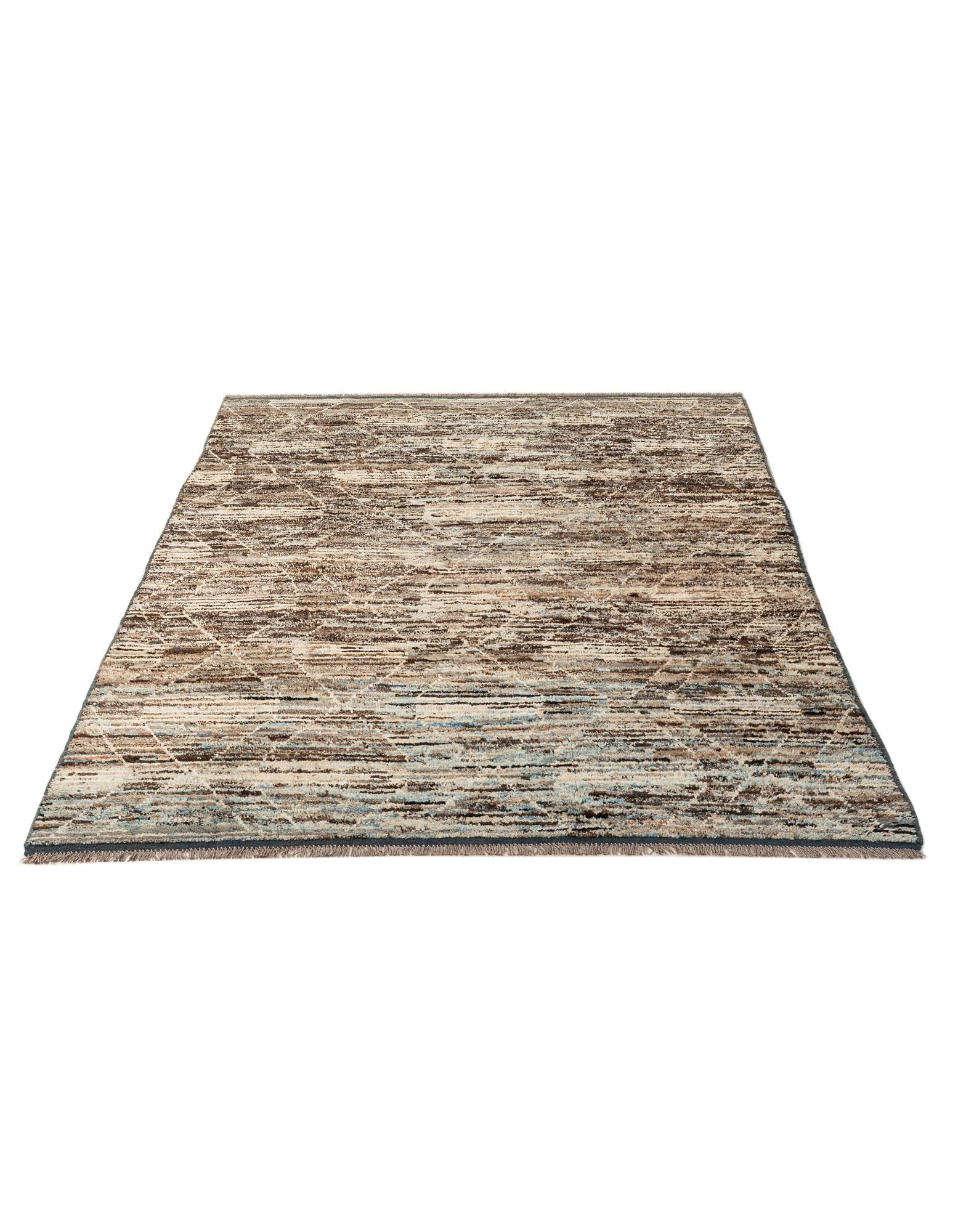 6' 6 x 9' 6 Hand Knotted Moroccan Wool Rug