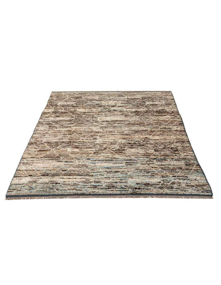 6' 6 x 9' 6 Hand Knotted Moroccan Wool Rug