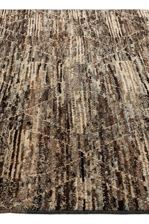 Detail image of 6' 6 x 9' 6 Hand Knotted Moroccan Wool Rug