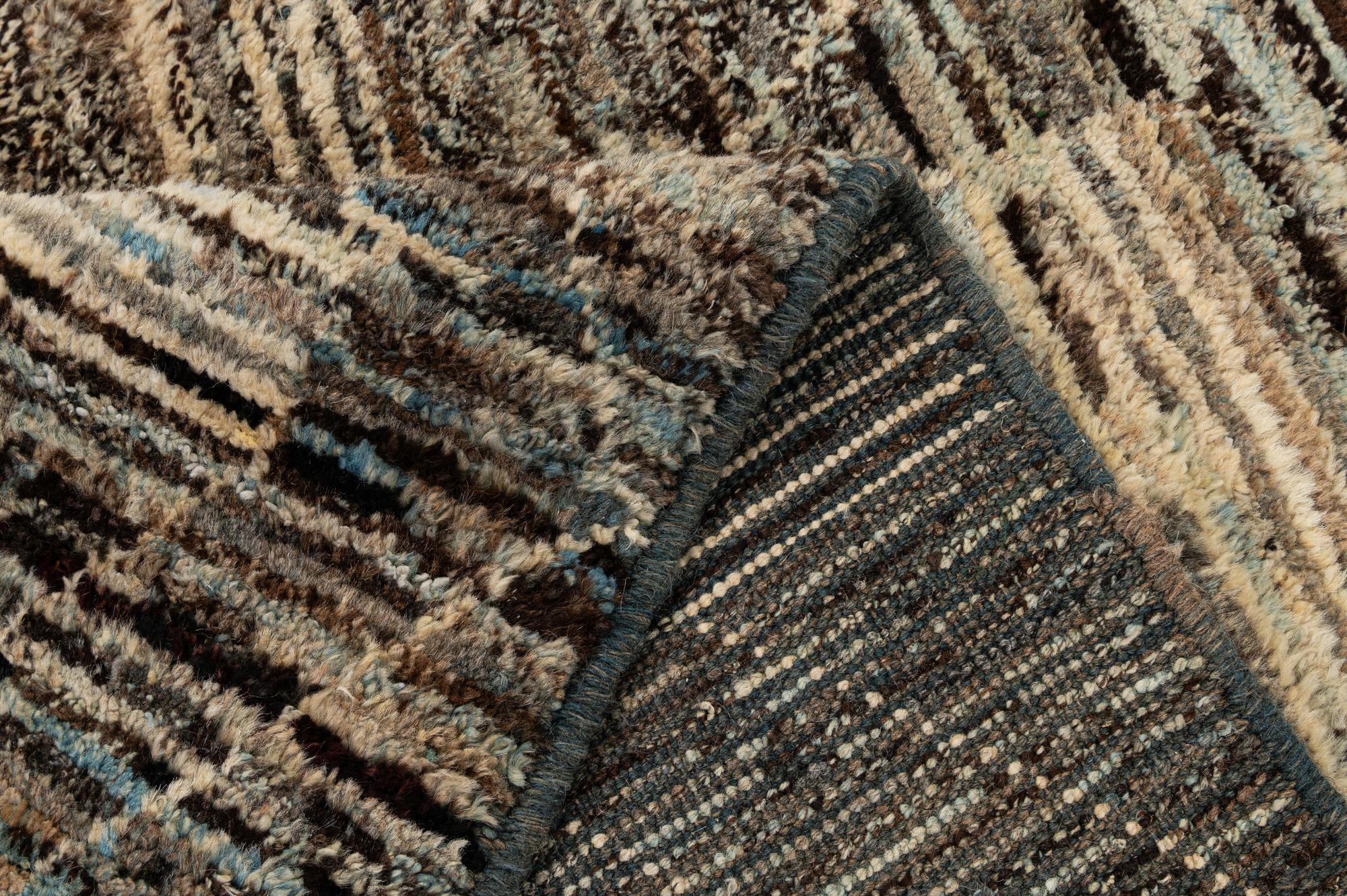 6' 6 x 9' 6 Hand Knotted Moroccan Wool Rug