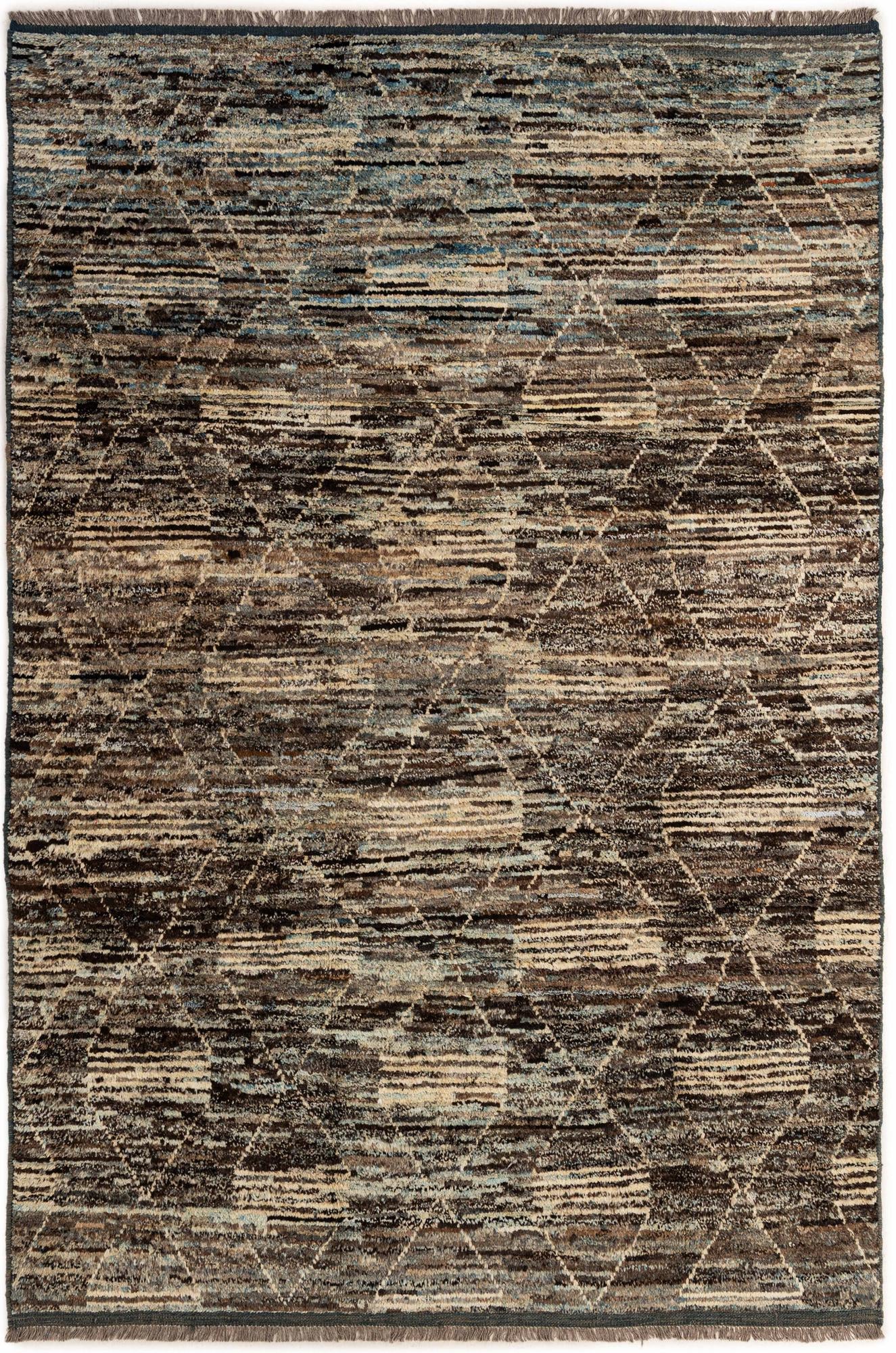 6' 6 x 9' 6 Hand Knotted Moroccan Wool Rug