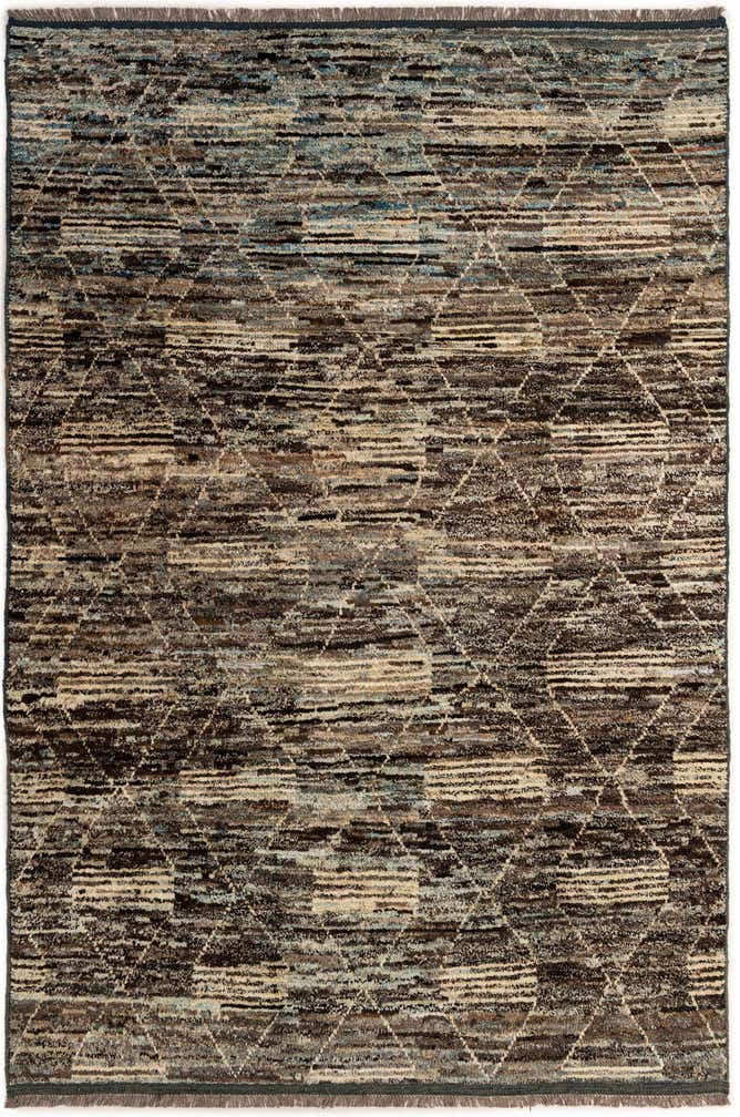 6' 6 x 9' 6 Hand Knotted Moroccan Wool Rug