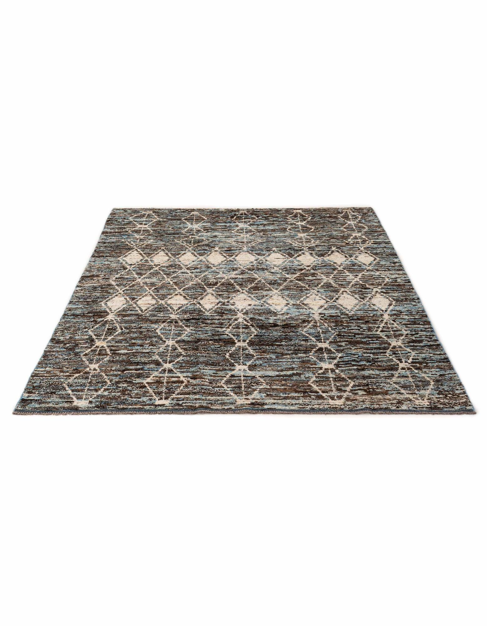 6' 8 x 9' 5 Hand Knotted Moroccan Wool Rug