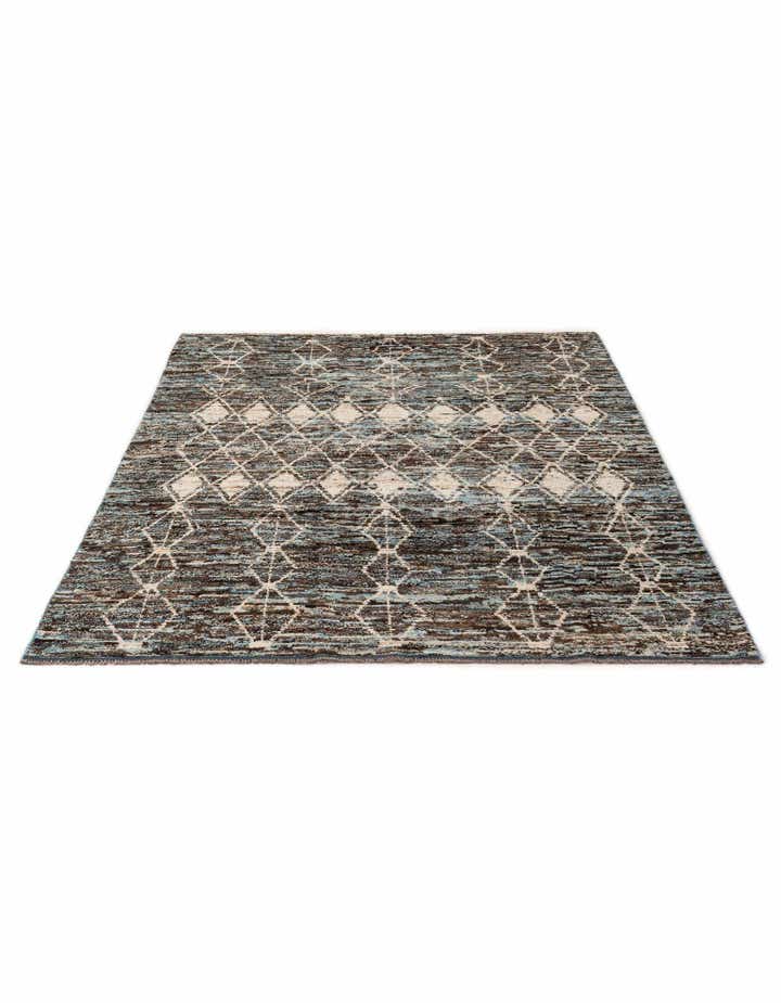 6' 8 x 9' 5 Hand Knotted Moroccan Wool Rug
