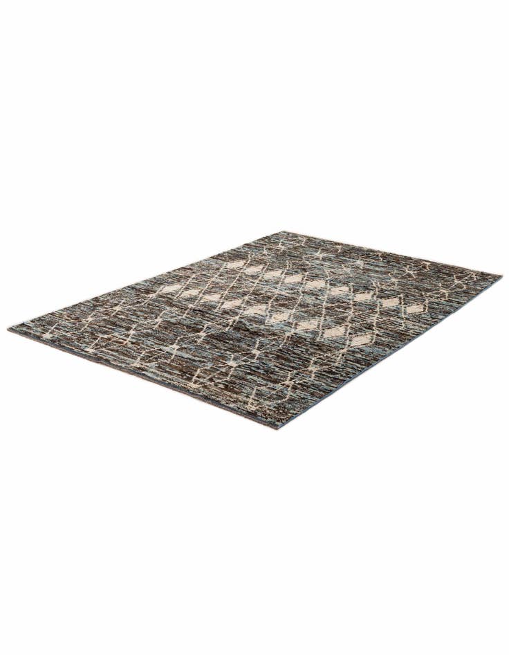Detail image of 6' 8 x 9' 5 Hand Knotted Moroccan Wool Rug
