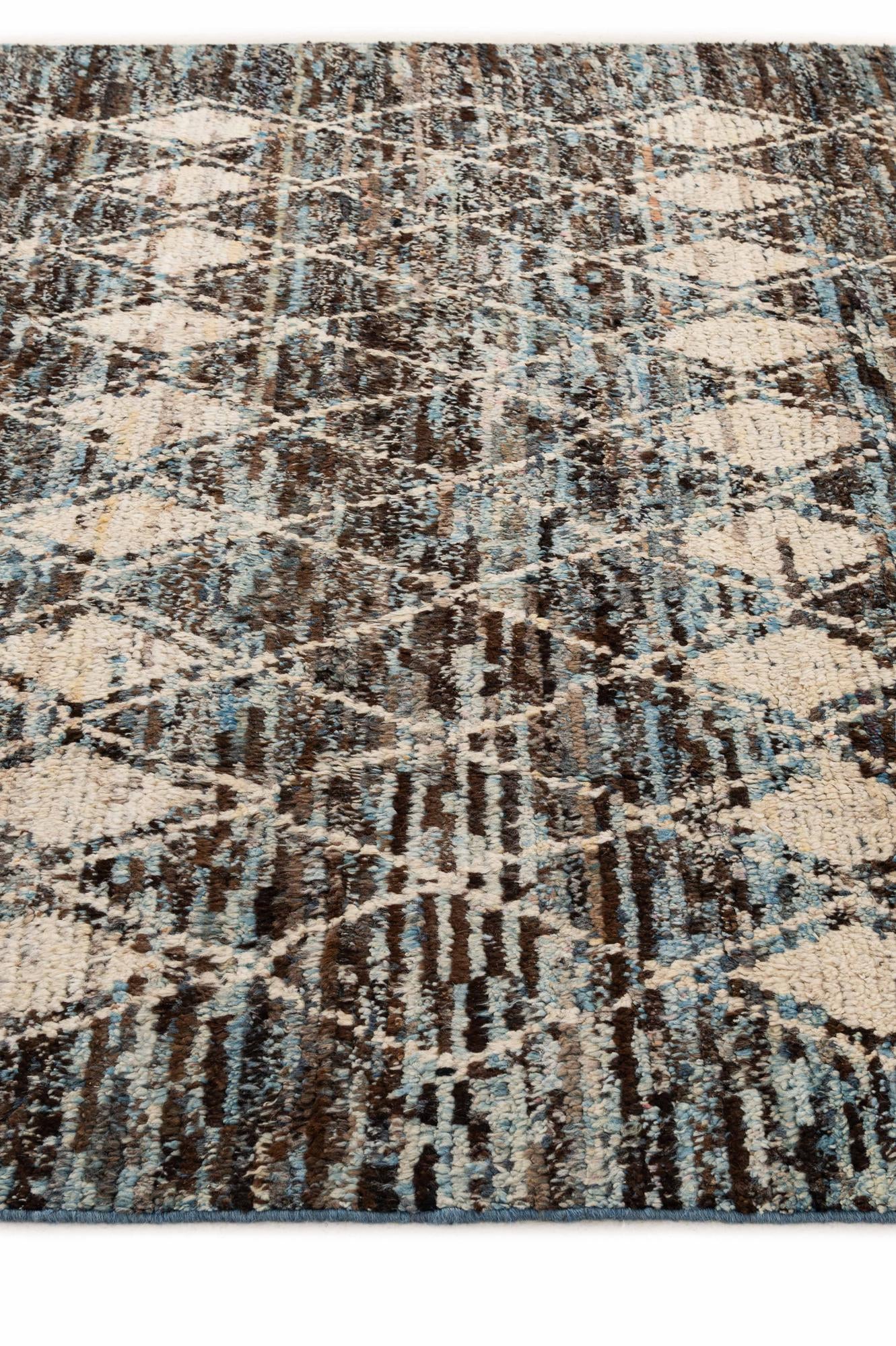 6' 8 x 9' 5 Hand Knotted Moroccan Wool Rug