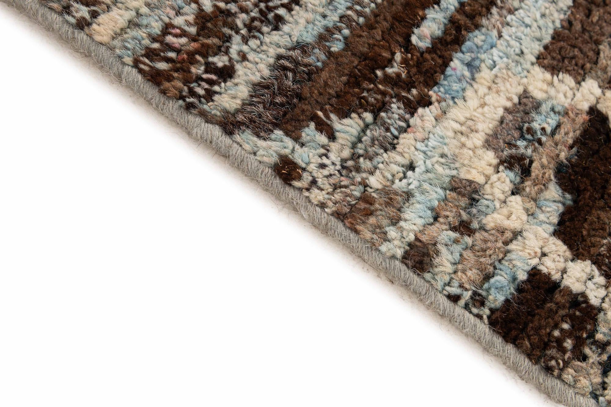 6' 8 x 10' 5 Hand Knotted Moroccan Wool Rug