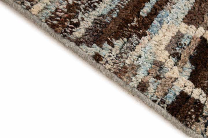6' 8 x 10' 5 Hand Knotted Moroccan Wool Rug