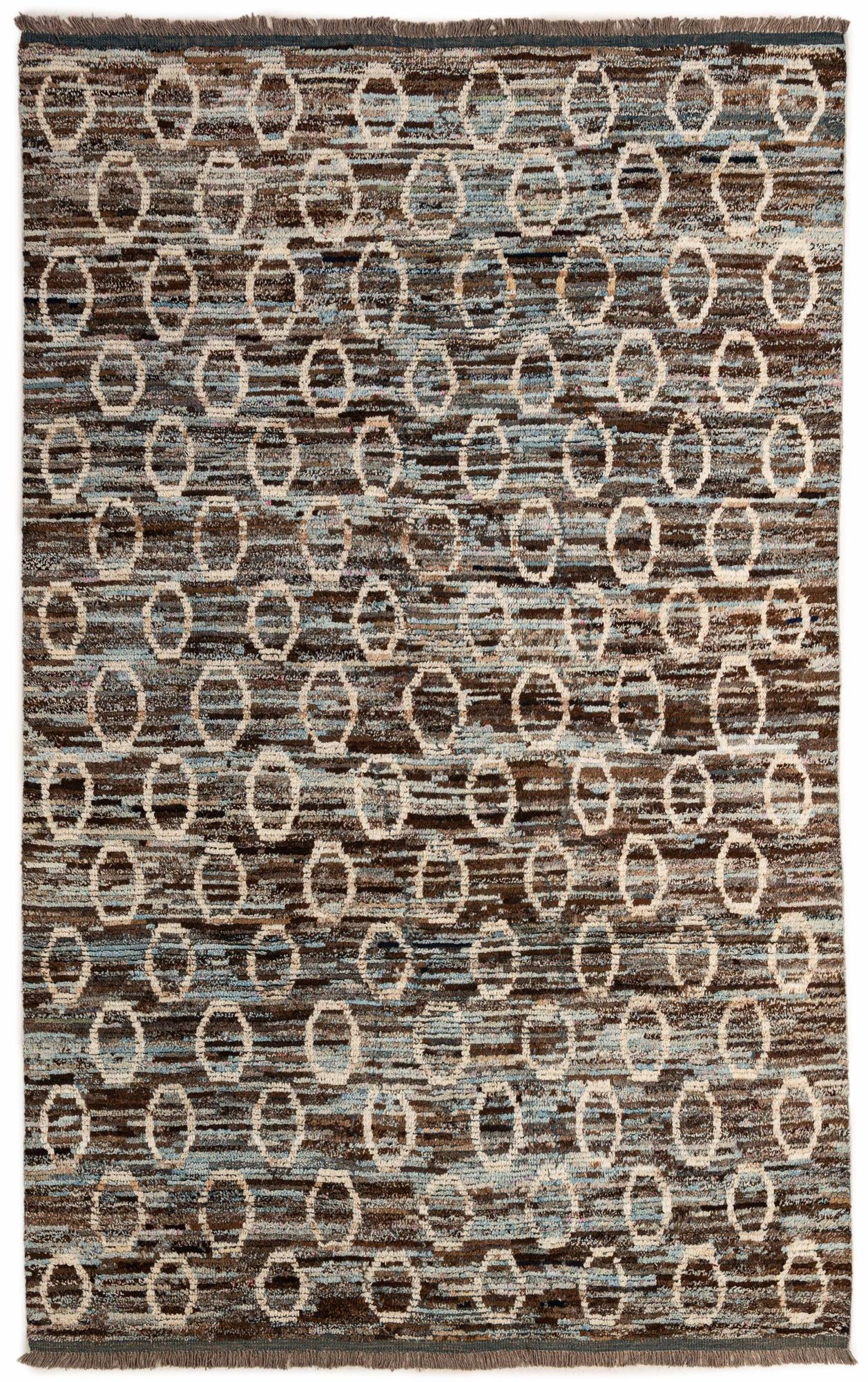 6' 8 x 10' 5 Hand Knotted Moroccan Wool Rug