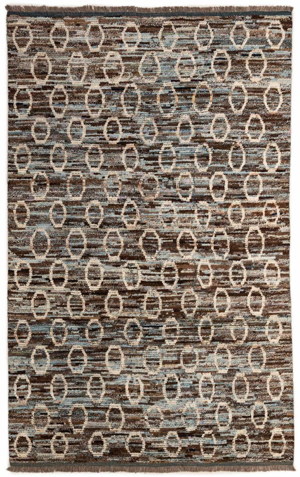 Detail image of 6' 8 x 10' 5 Hand Knotted Moroccan Wool Rug