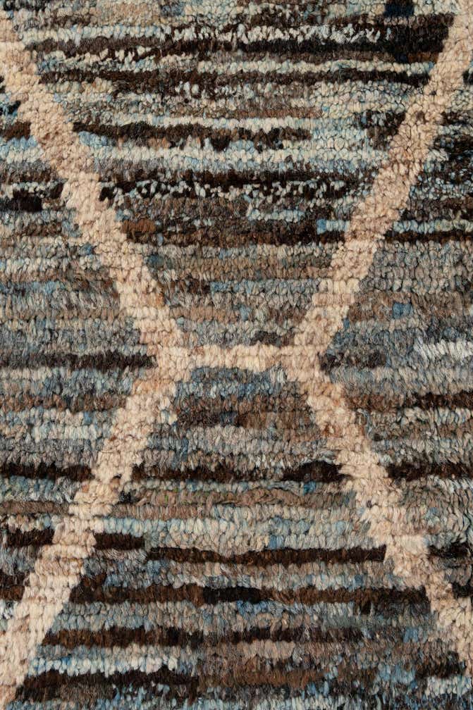 6' 11 x 9' 7 Hand Knotted Moroccan Wool Rug