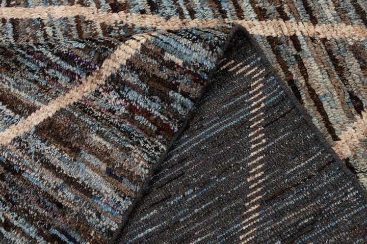 6' 11 x 9' 7 Hand Knotted Moroccan Wool Rug